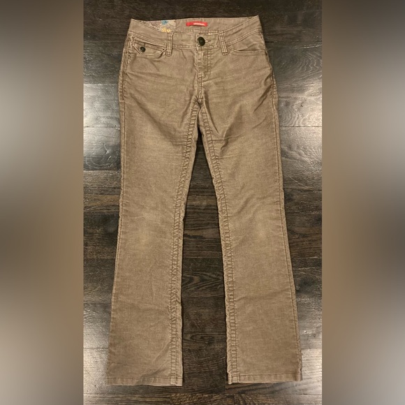 UnionBay Tan Taupe Corduroy Bootcut Flap Pocket Pants | Size 5 - Picture 2 of 6